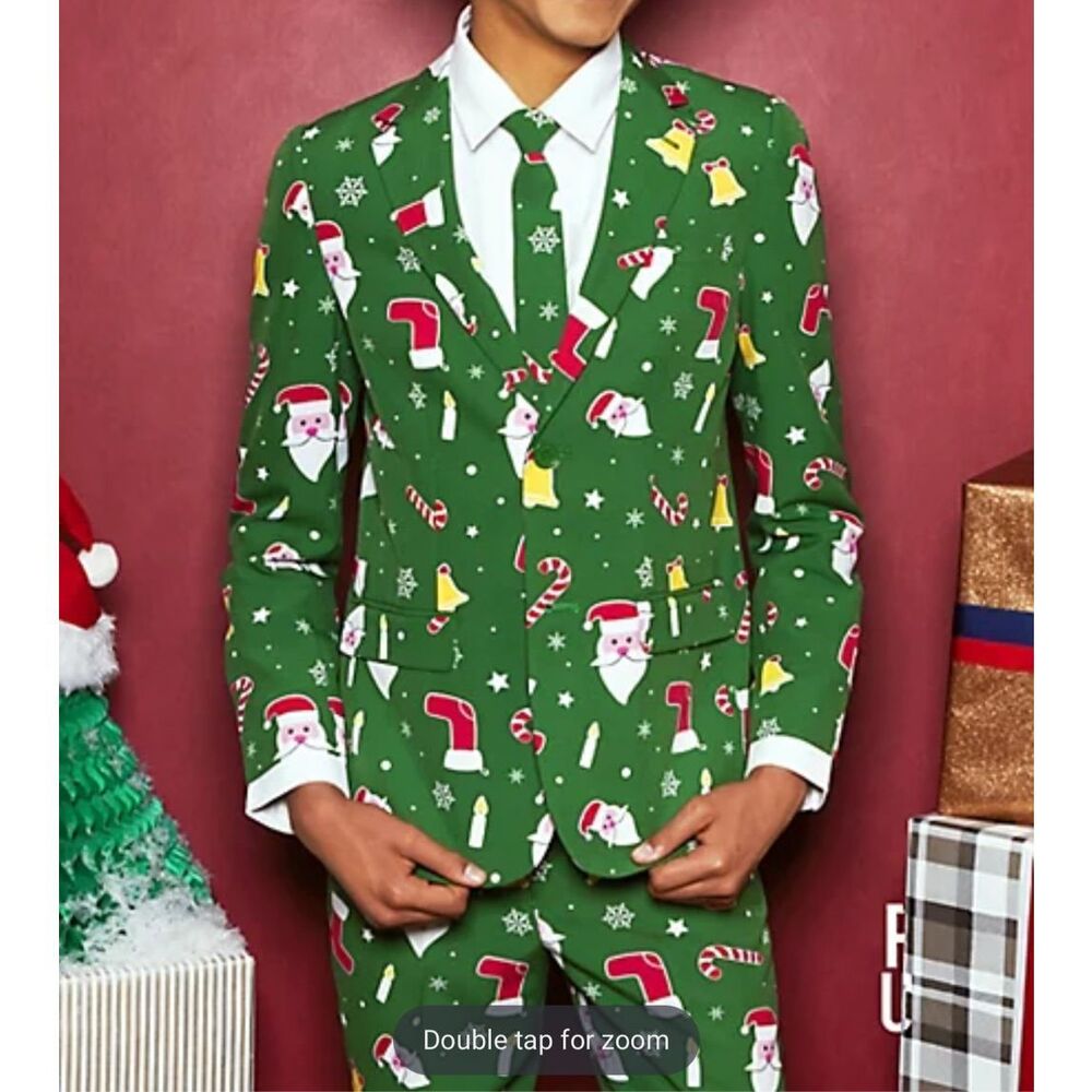 Opposuits Santaboss green Christmas holiday suit size 44 - Picture 2 of 13